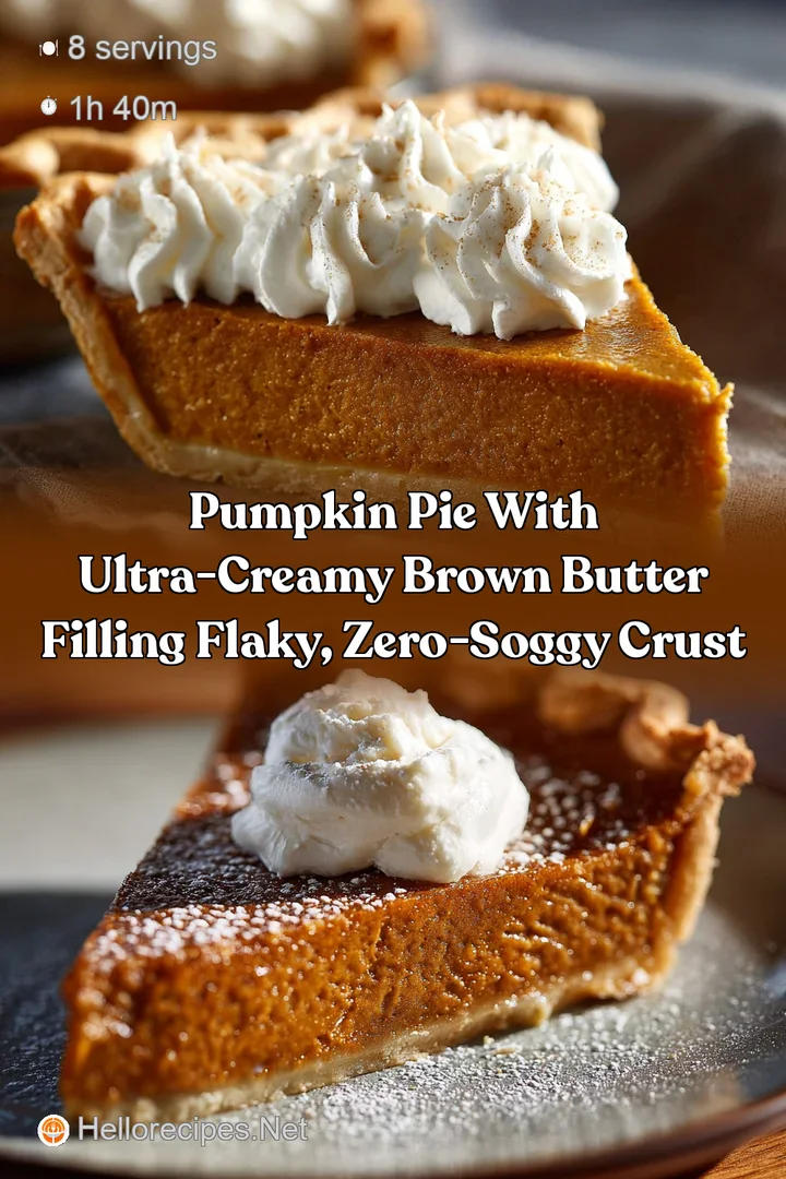 Pumpkin Pie with Ultra-Creamy Brown Butter Filling Flaky Zero-Soggy Crust