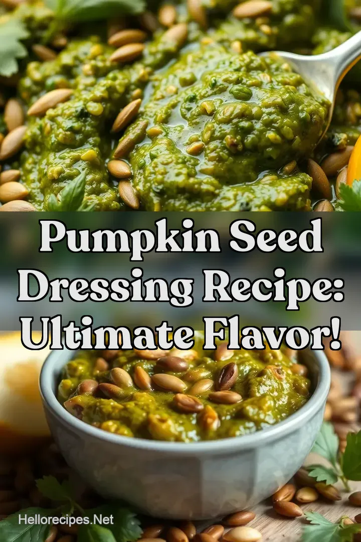 Pumpkin Seed Dressing Recipe: Ultimate Flavor!