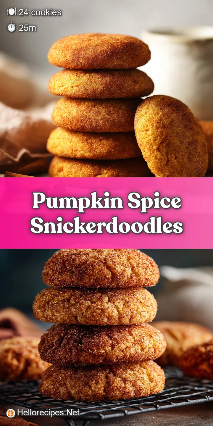 Close-up of a soft, chewy pumpkin snickerdoodle, showcasing its crackled surface and cinnamon sugar coating. Warm, invitin...
