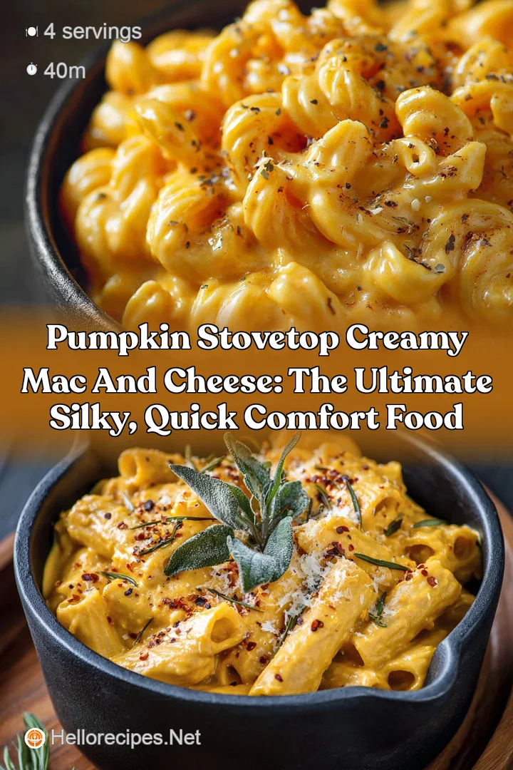 Pumpkin Stovetop Creamy Mac and Cheese: The Ultimate Silky Quick Comfort Food