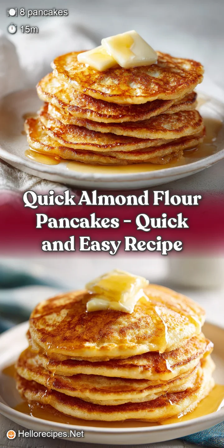 Close-up of amber maple syrup dripping down the side of a soft, golden-brown pancake with a porous, nutty texture.
