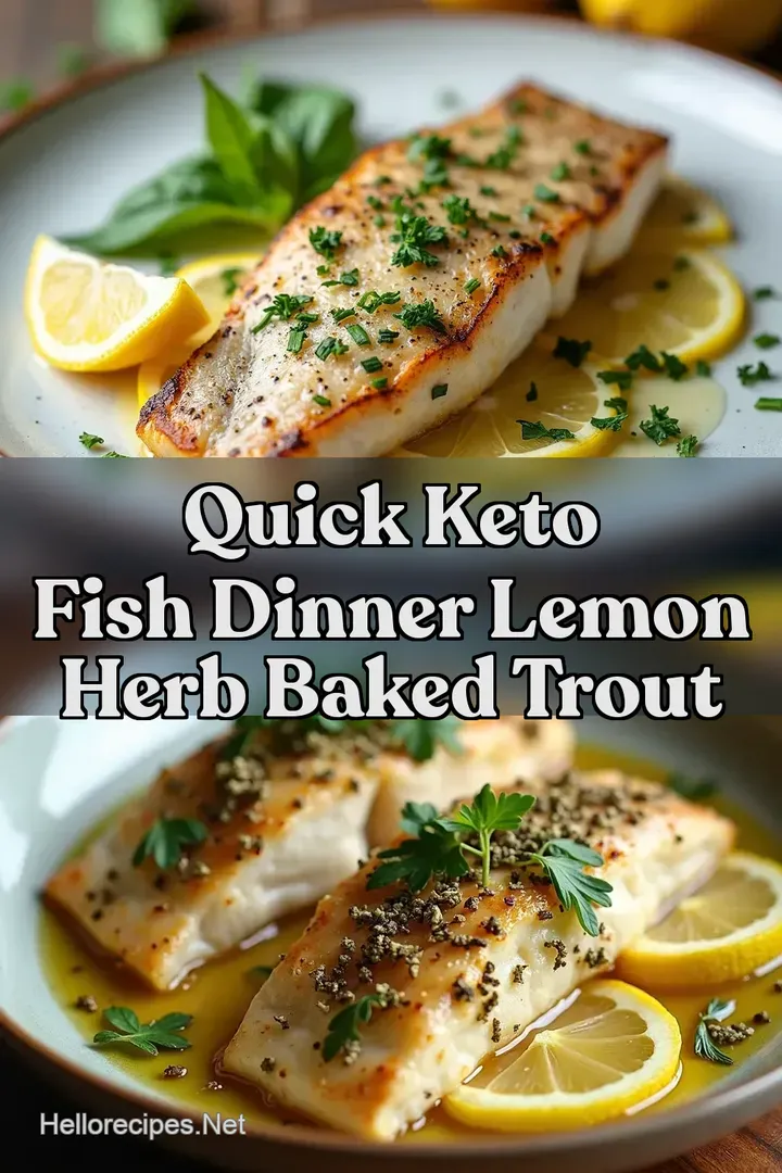 Quick Keto Fish Dinner Lemon Herb Baked Trout
