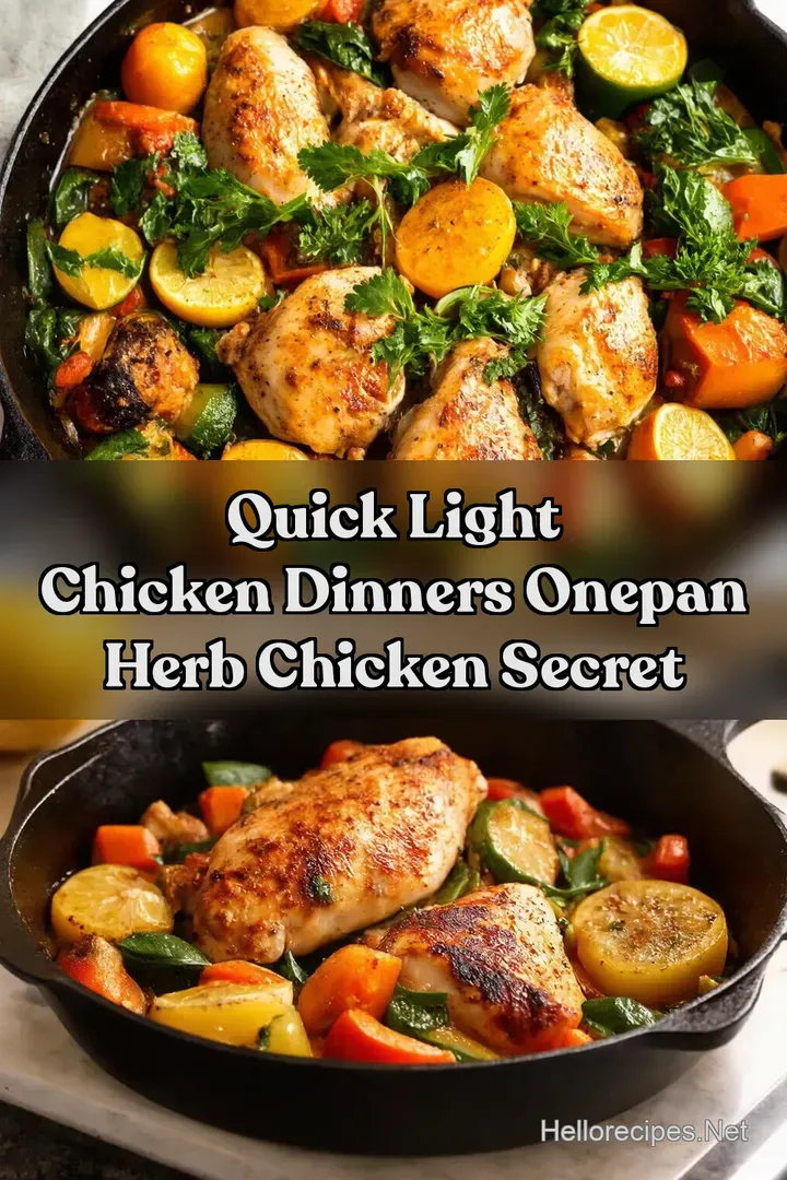 Quick Light Chicken Dinners OnePan Herb Chicken Secret