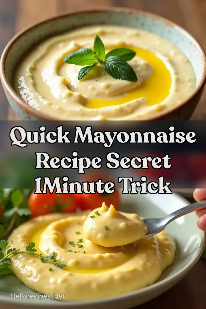 Quick Mayonnaise Recipe Secret 1Minute Trick