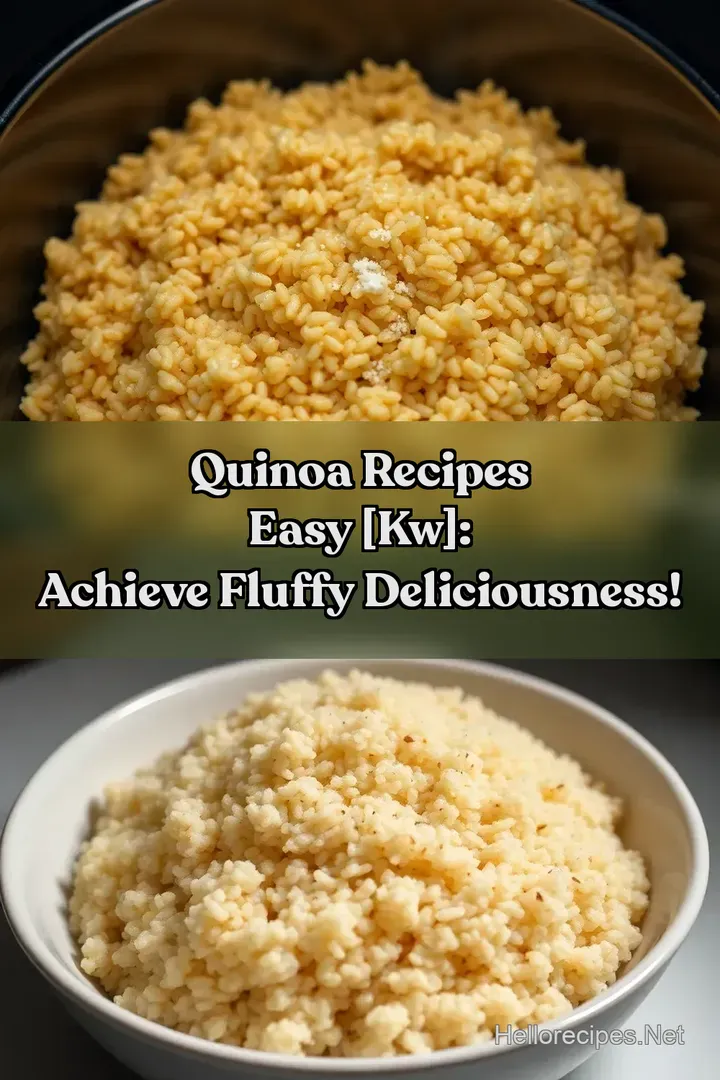 Quinoa Recipes Easy [kw]: Achieve Fluffy Deliciousness!