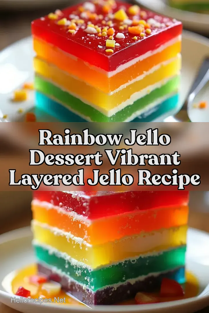 Rainbow Jello Dessert Vibrant Layered Jello Recipe