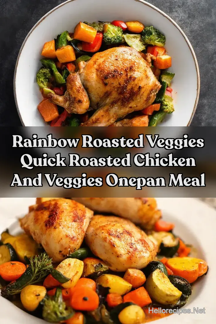Rainbow Roasted Veggies Quick Roasted Chicken and Veggies OnePan Meal