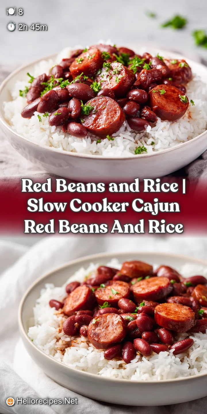 Extreme close-up of tender red beans and charred sausage slices with steam rising and bright green herb garnishes.