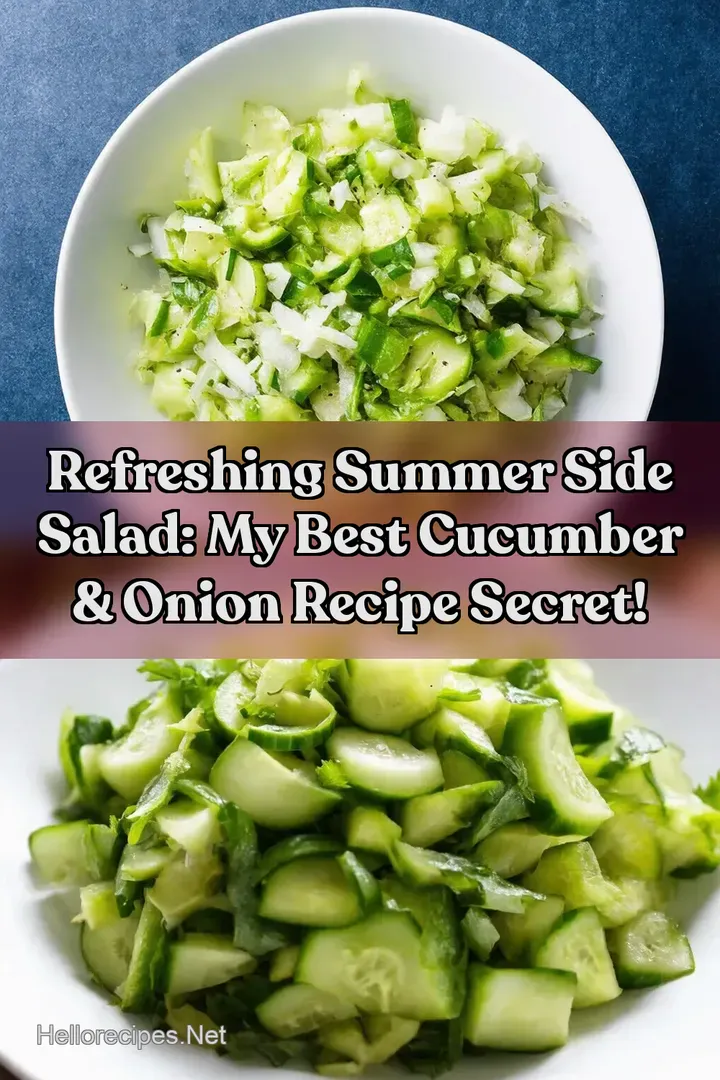 Refreshing Summer Side Salad: My Best Cucumber & Onion Recipe Secret! : PIN FOR LATER Refreshing Summer Side Salad: My Best Cucumber & Onion Recipe Secret!