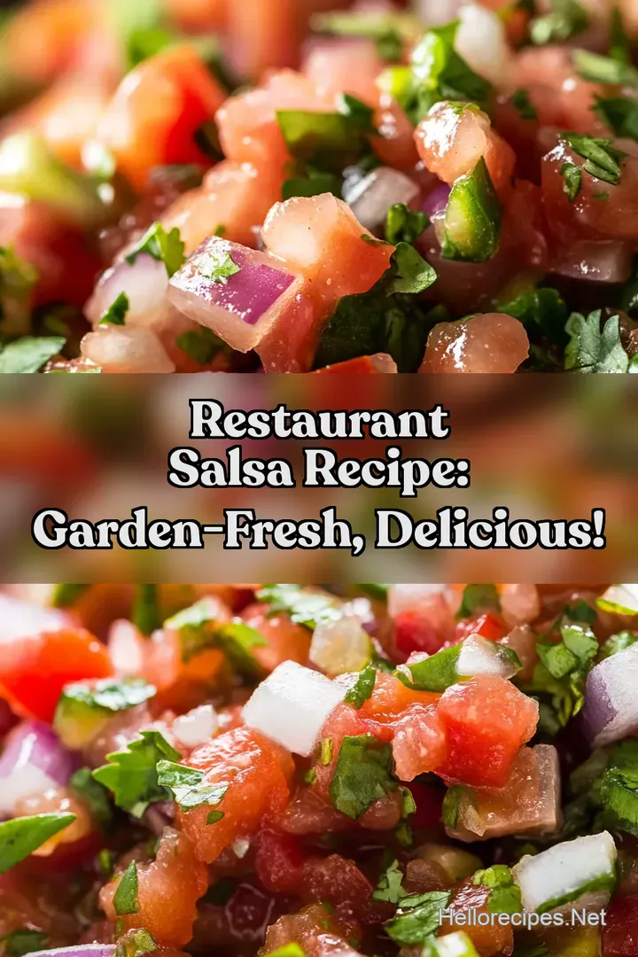 Restaurant Salsa Recipe: Garden-Fresh Delicious!
