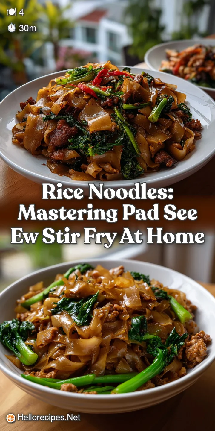 Rice Noodles: Mastering Pad See Ew Stir Fry at Home