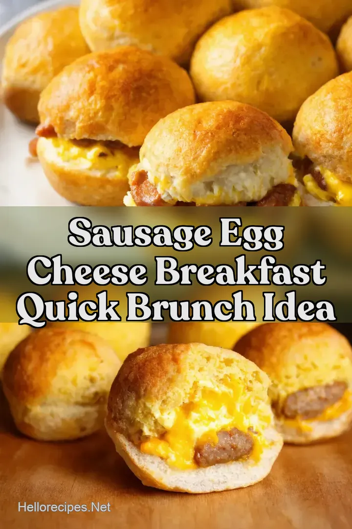 Sausage Egg Cheese Breakfast Quick Brunch Idea