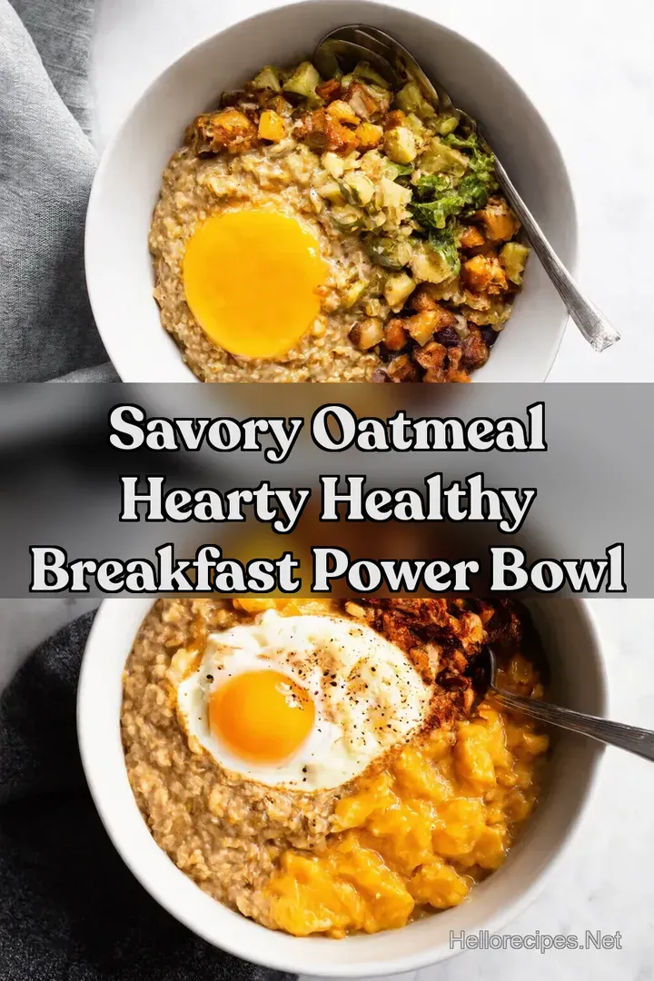Savory Oatmeal Hearty Healthy Breakfast Power Bowl