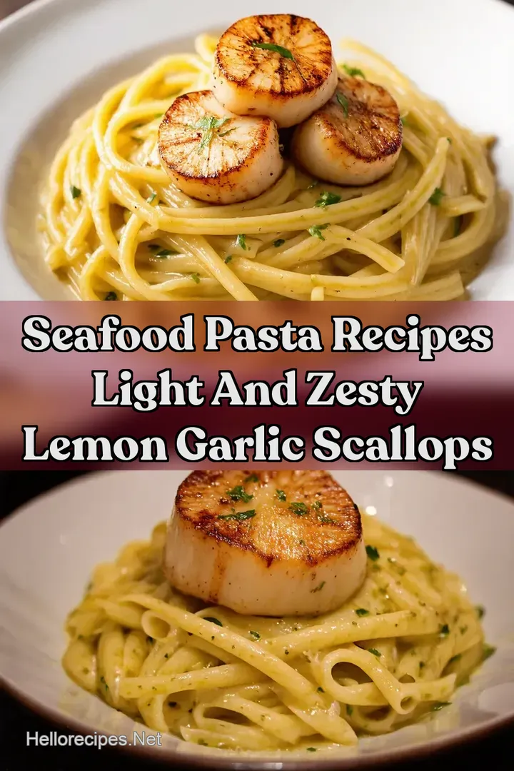 Seafood Pasta Recipes Light and Zesty Lemon Garlic Scallops