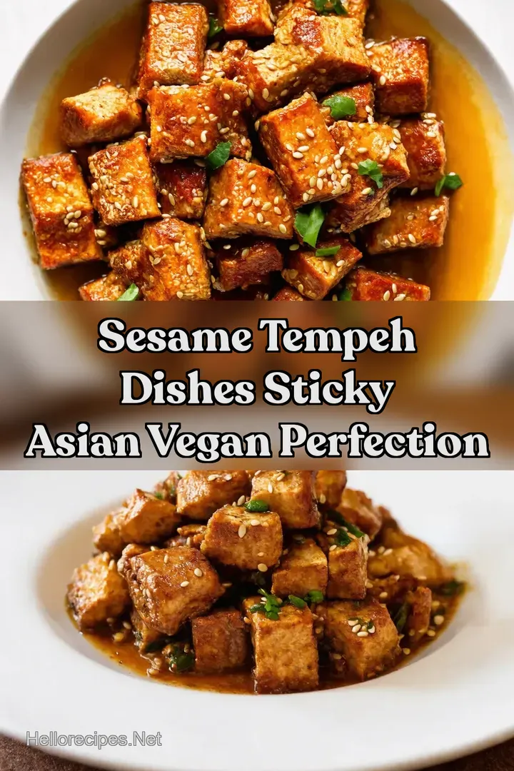 Sesame Tempeh Dishes Sticky Asian Vegan Perfection