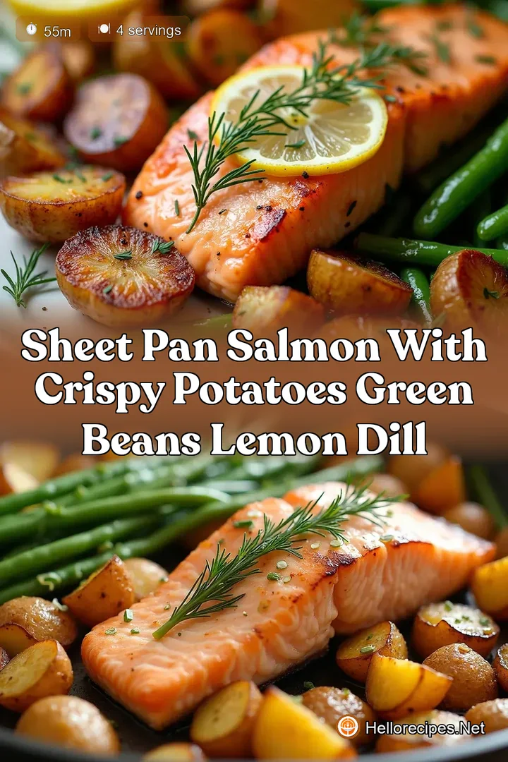 Sheet Pan Salmon with Crispy Potatoes Green Beans Lemon Dill