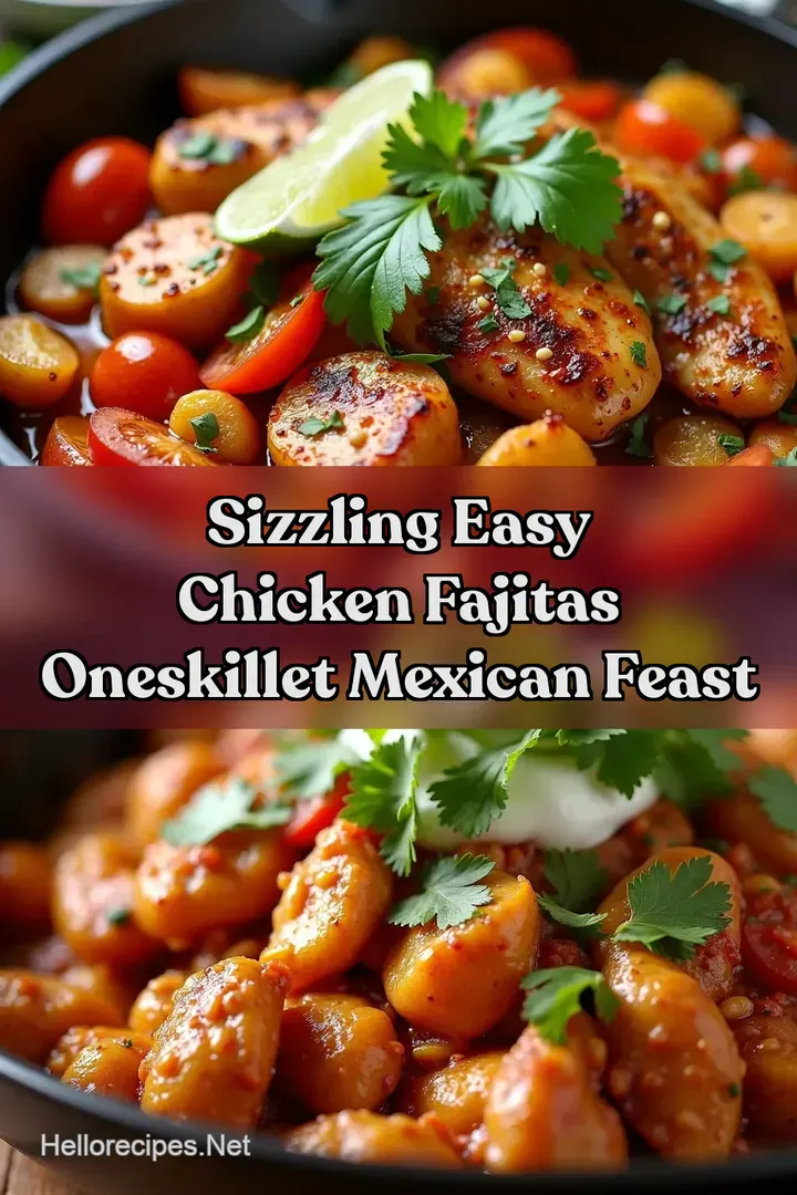 Sizzling Easy Chicken Fajitas OneSkillet Mexican Feast
