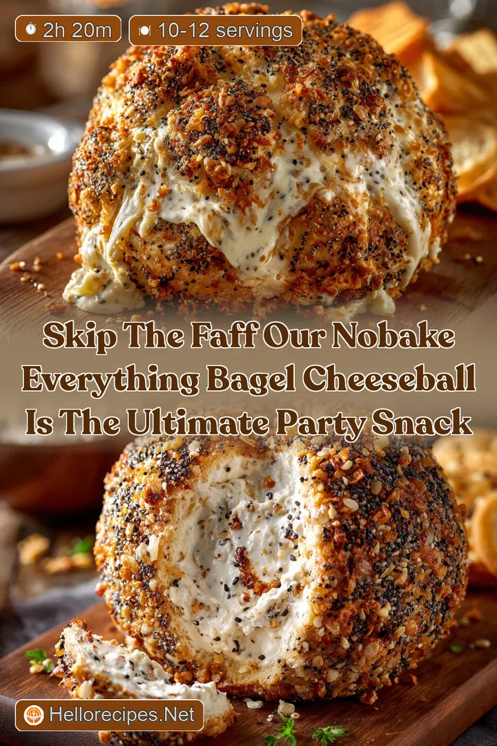 Skip the Faff Our NoBake Everything Bagel Cheeseball is the Ultimate Party Snack