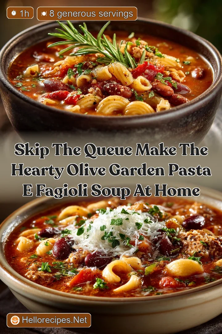 Skip the Queue Make the Hearty Olive Garden Pasta e Fagioli Soup at Home