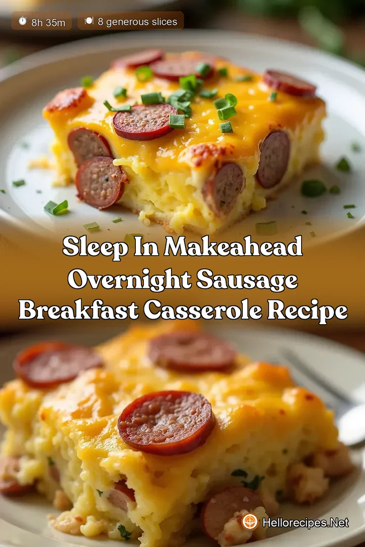 Sleep In MakeAhead Overnight Sausage Breakfast Casserole Recipe
