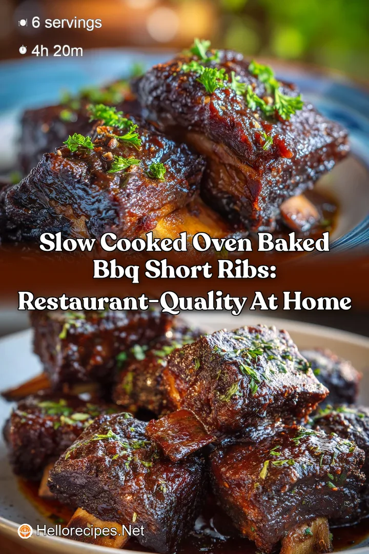 Slow Cooked Oven Baked BBQ Short Ribs: Restaurant-Quality at Home