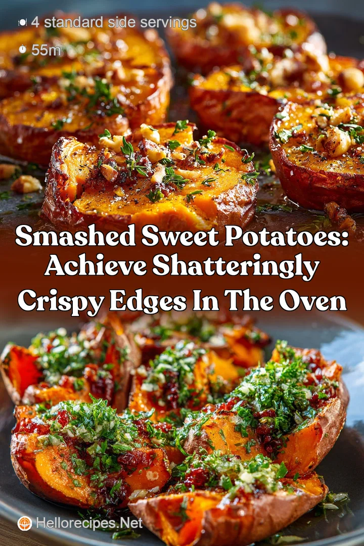 Smashed Sweet Potatoes: Achieve Shatteringly Crispy Edges in the Oven