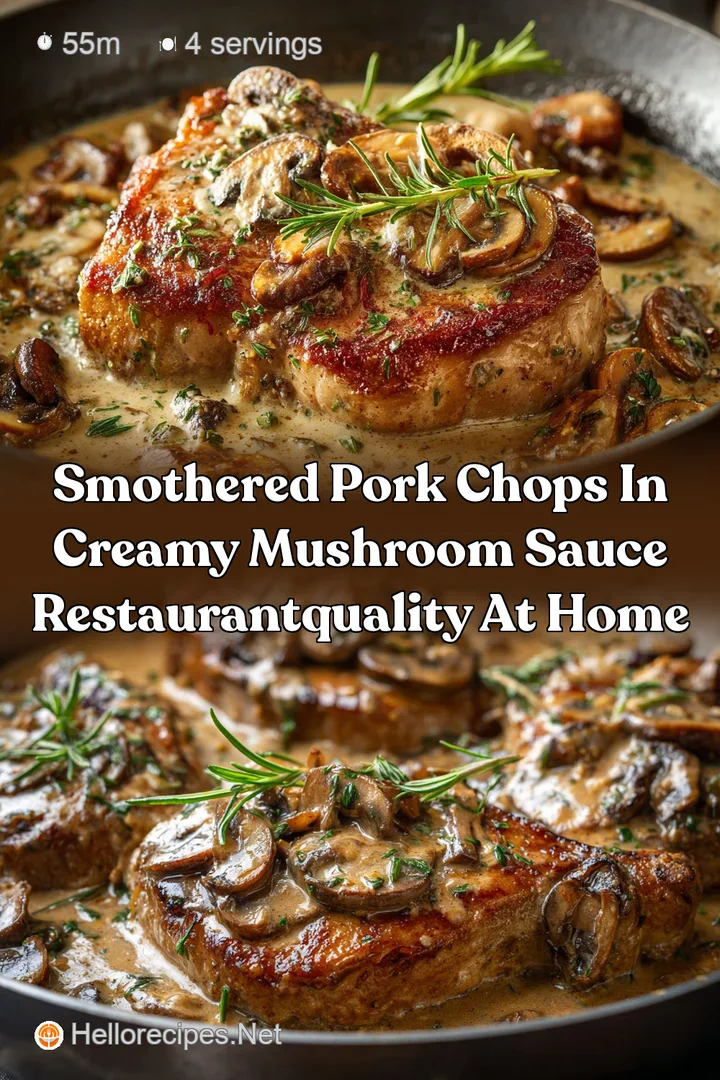 Smothered Pork Chops in Creamy Mushroom Sauce RestaurantQuality at Home