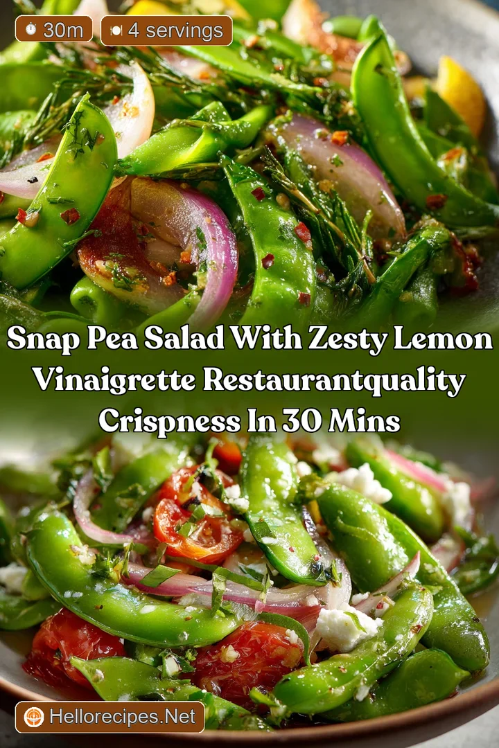 Snap Pea Salad with Zesty Lemon Vinaigrette RestaurantQuality Crispness in 30 Mins