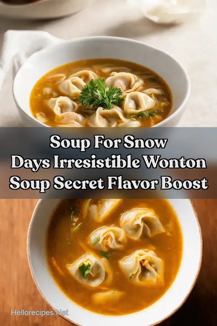 Soup For Snow Days Irresistible Wonton Soup Secret Flavor Boost