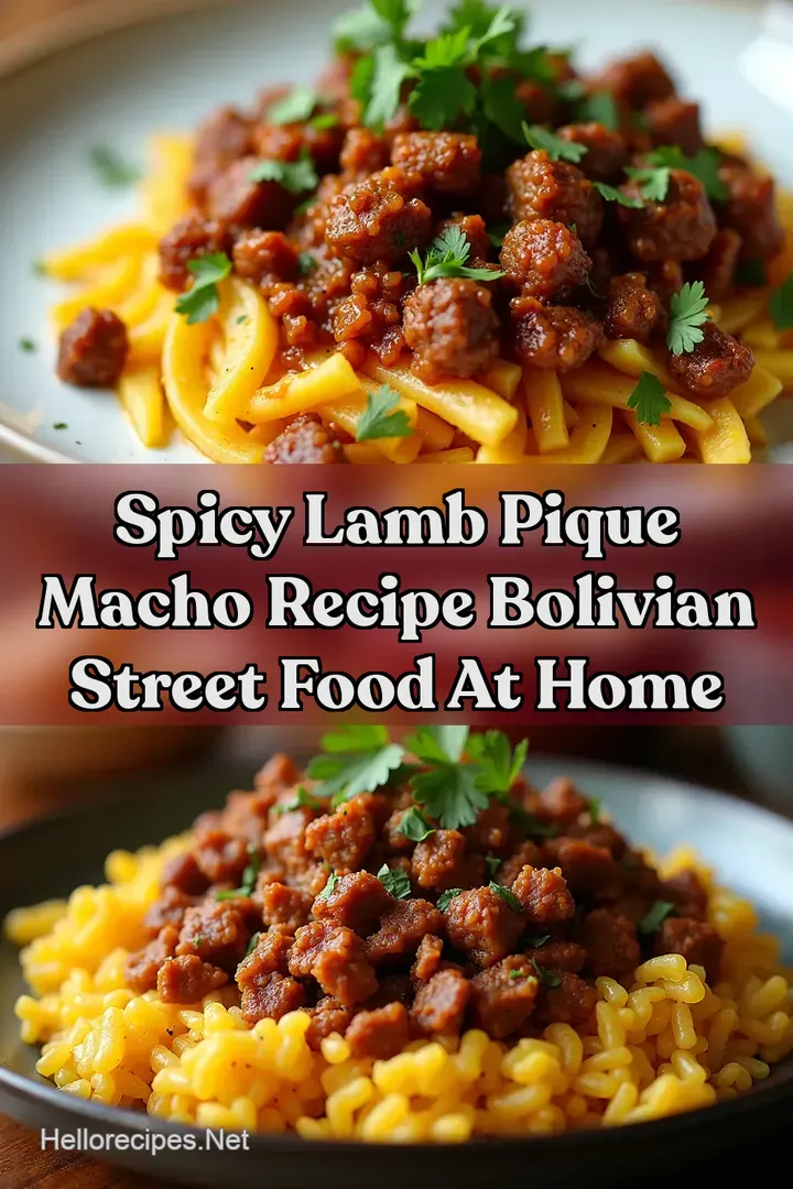 Spicy Lamb Pique Macho Recipe Bolivian Street Food at Home