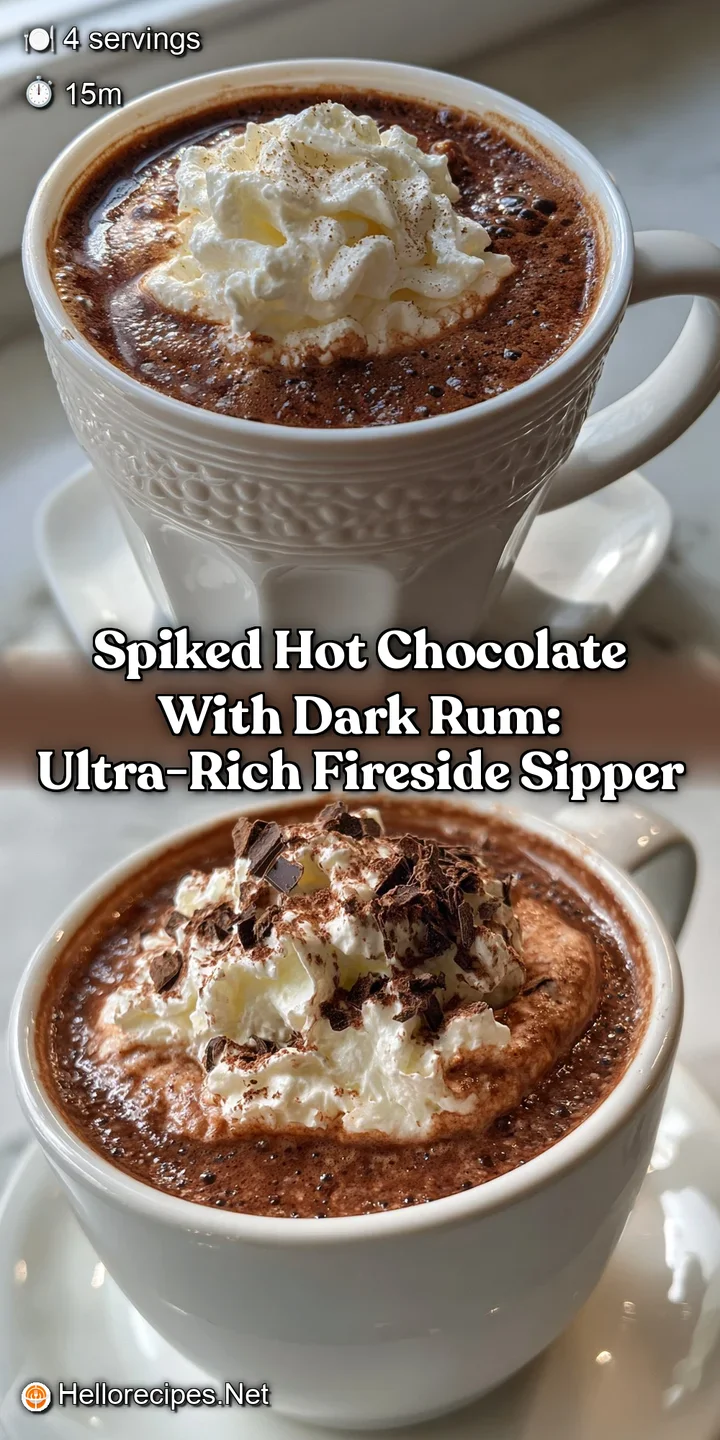 Spiked Hot Chocolate with Dark Rum: Ultra-Rich Fireside Sipper