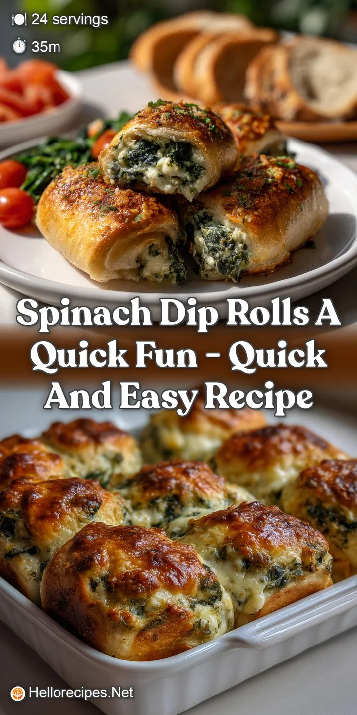 A close-up of a spinach dip roll revealing its soft, green interior. The creamy dip contrasts beautifully with the flaky, ...