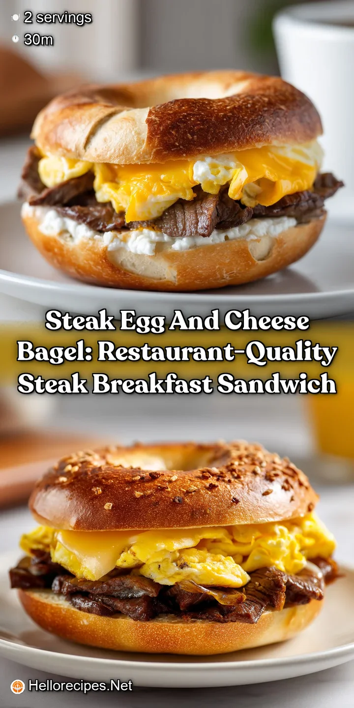 Steak Egg and Cheese Bagel: Restaurant-Quality Steak Breakfast Sandwich