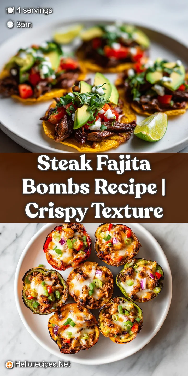 Close-up of a sizzling steak fajita bomb, with a golden-brown crust and visible steam rising from the filling.