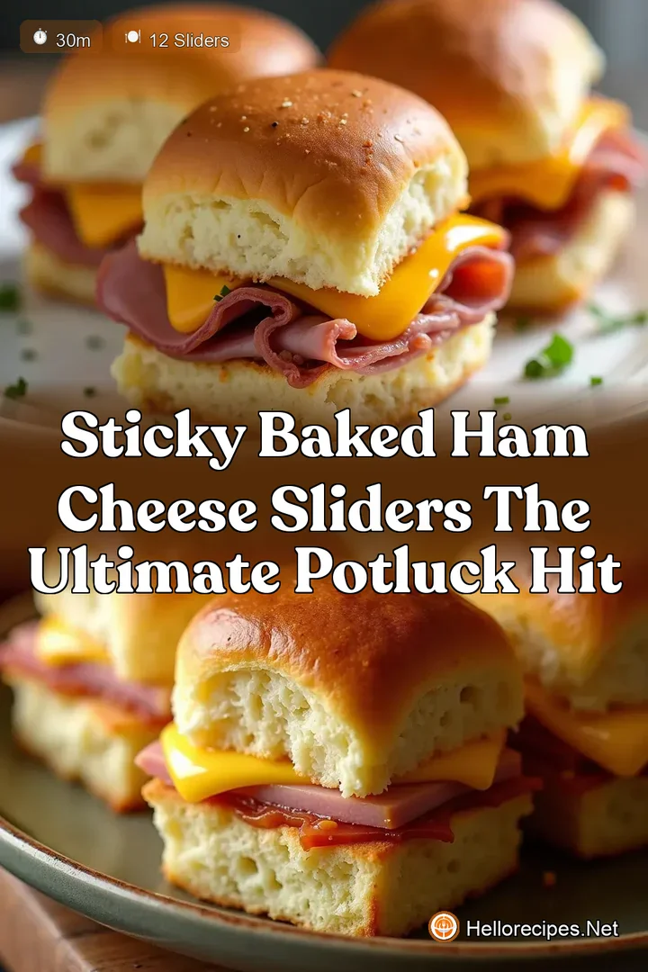 Sticky Baked Ham Cheese Sliders The Ultimate Potluck Hit