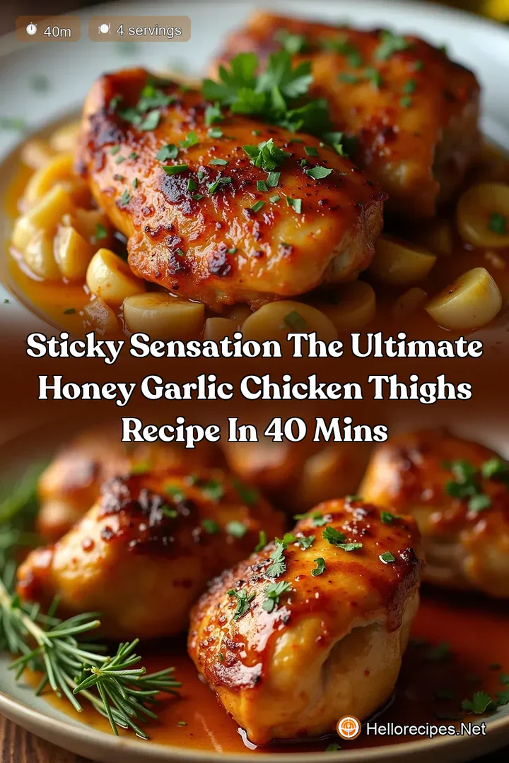 Sticky Sensation The Ultimate Honey Garlic Chicken Thighs Recipe in 40 Mins