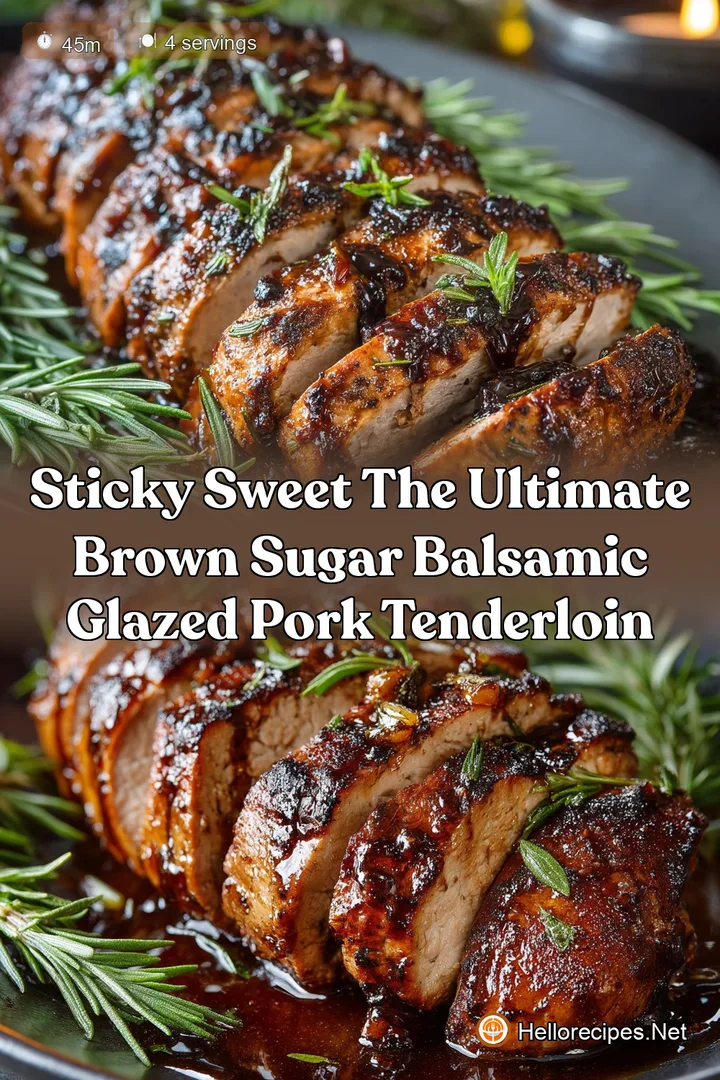 Sticky Sweet The Ultimate Brown Sugar Balsamic Glazed Pork Tenderloin