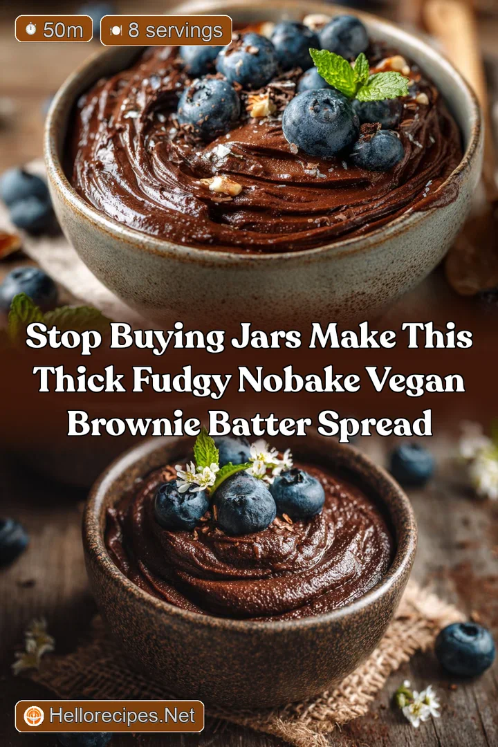 Stop buying jars Make this thick fudgy NoBake Vegan Brownie Batter Spread