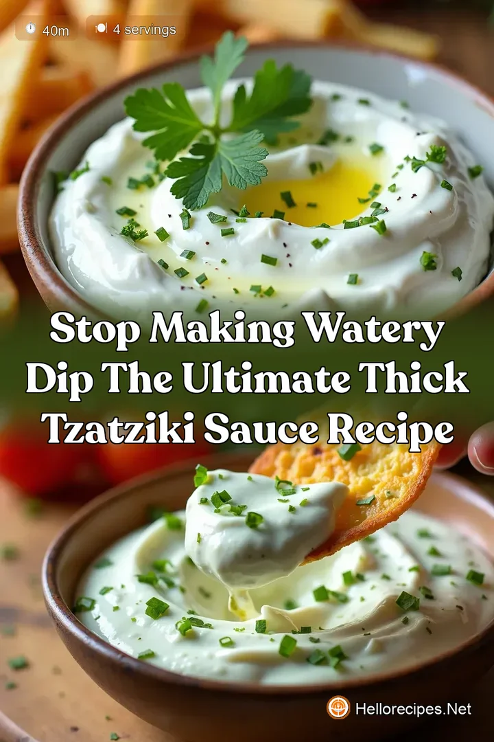 Stop Making Watery Dip The Ultimate Thick Tzatziki Sauce Recipe