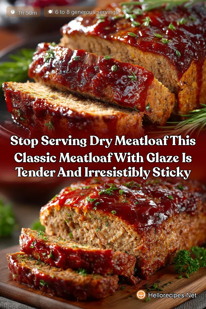 Stop serving dry meatloaf This Classic Meatloaf with Glaze is tender and irresistibly sticky