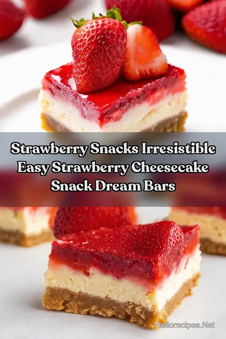 Strawberry Snacks Irresistible Easy Strawberry Cheesecake Snack Dream Bars
