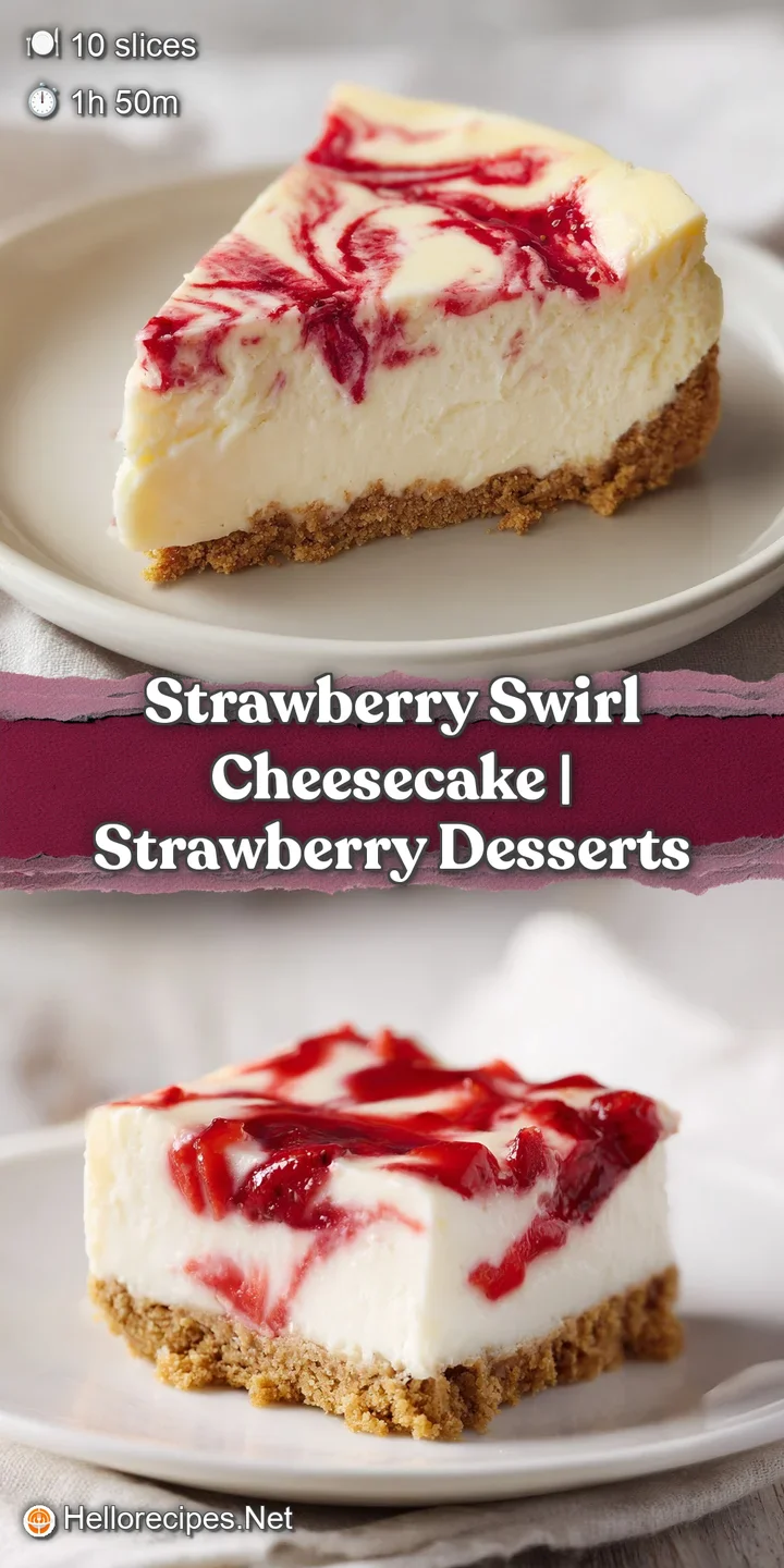 Extreme close-up of silky white cream with glossy red swirls and a buttery, crumbly golden biscuit crust.