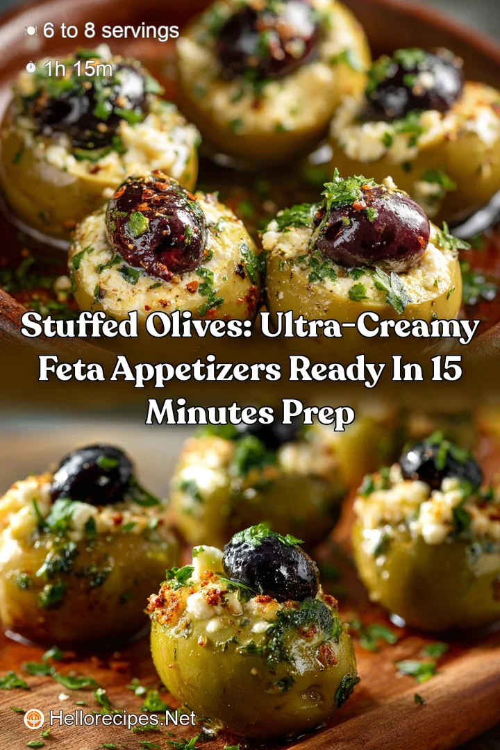 Stuffed Olives: Ultra-Creamy Feta Appetizers Ready in 15 Minutes Prep