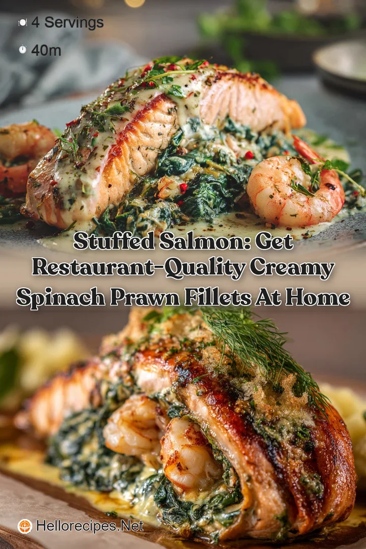 Stuffed Salmon: Get Restaurant-Quality Creamy Spinach Prawn Fillets at Home
