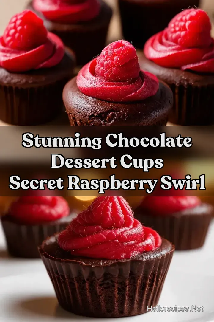 Stunning Chocolate Dessert Cups Secret Raspberry Swirl