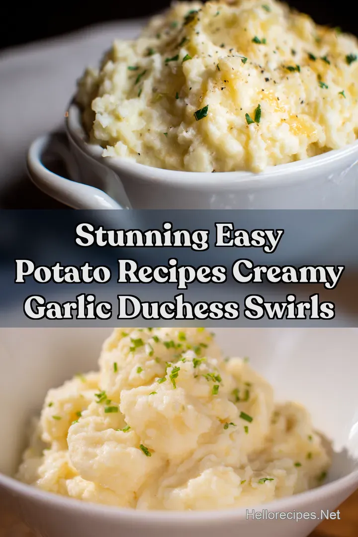 Stunning Easy Potato Recipes Creamy Garlic Duchess Swirls