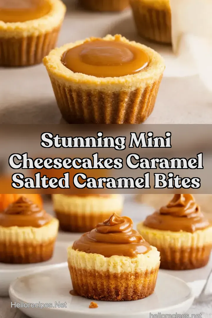 Stunning Mini Cheesecakes Caramel Salted Caramel Bites