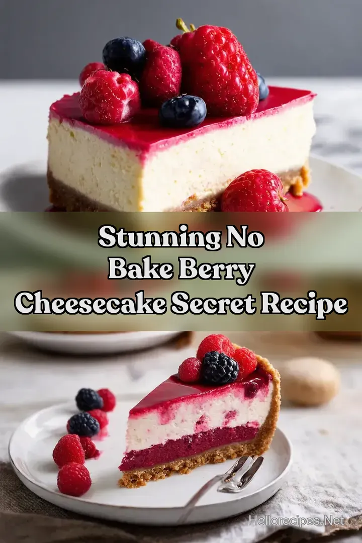 Stunning No Bake Berry Cheesecake Secret Recipe
