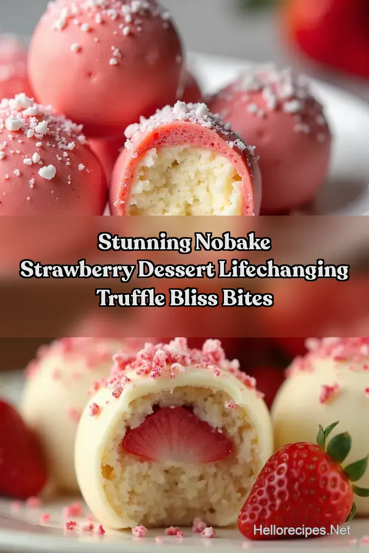 Stunning NoBake Strawberry Dessert LifeChanging Truffle Bliss Bites