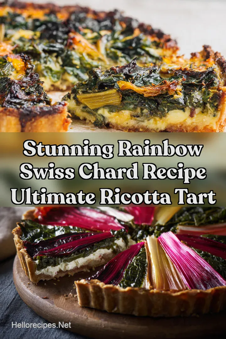 Stunning Rainbow Swiss Chard Recipe Ultimate Ricotta Tart : PIN FOR LATER Stunning Rainbow Swiss Chard Recipe Ultimate Ricotta Tart